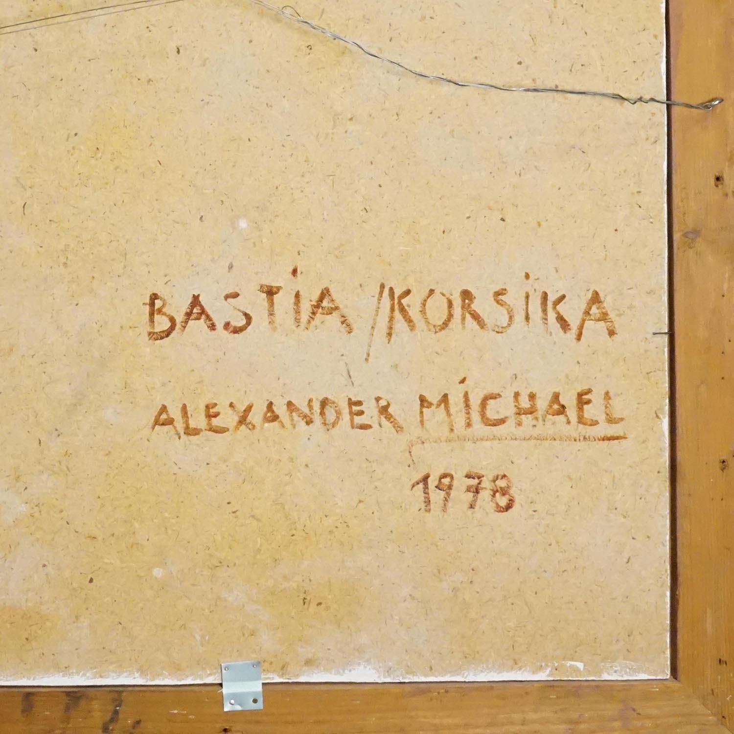 Alexander Michael Oil Painting – Bastia, Corsica, 1978 photo vinterior