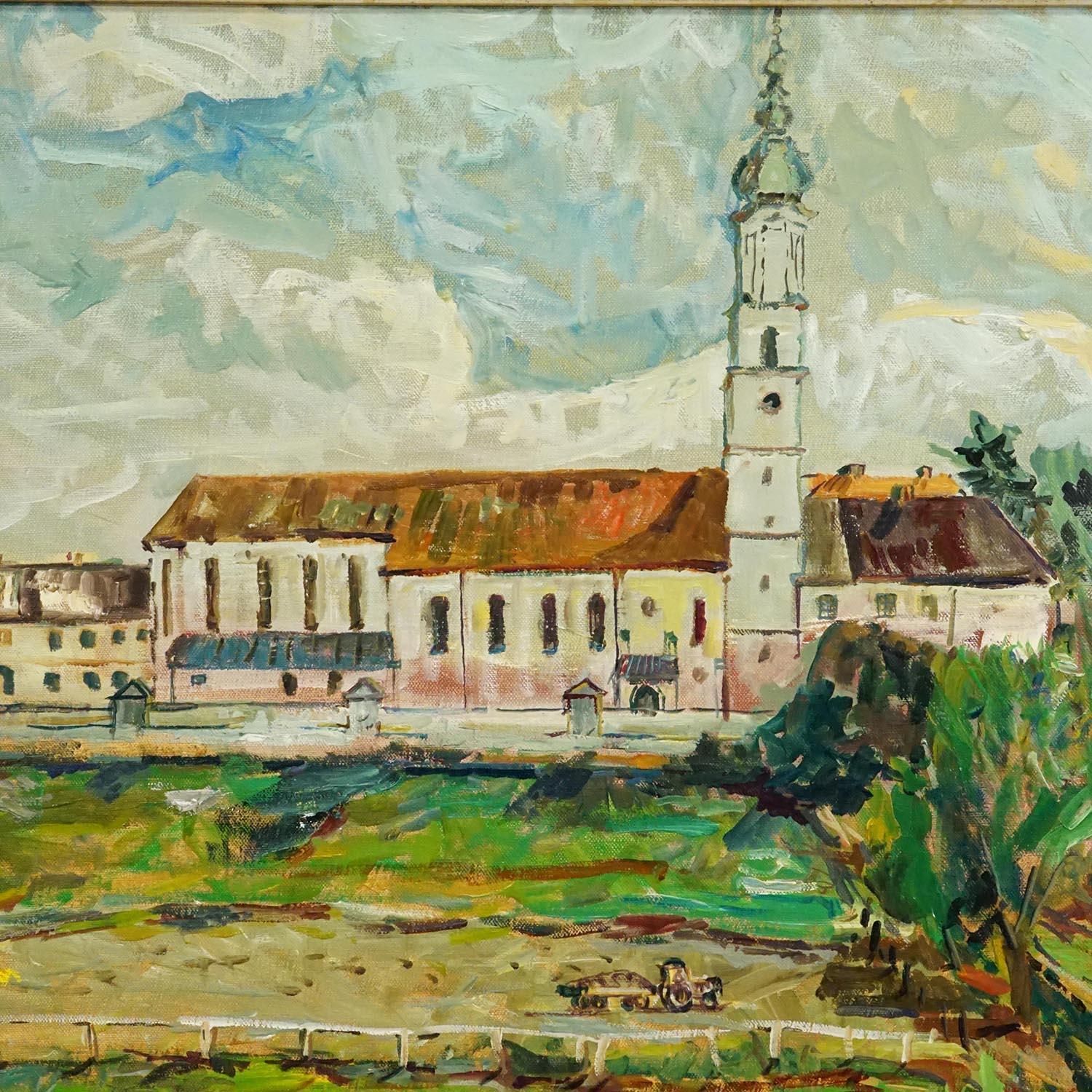 Alexander Michael Oil Painting – Neumarkt St. Veit, 1978 photo furniture
