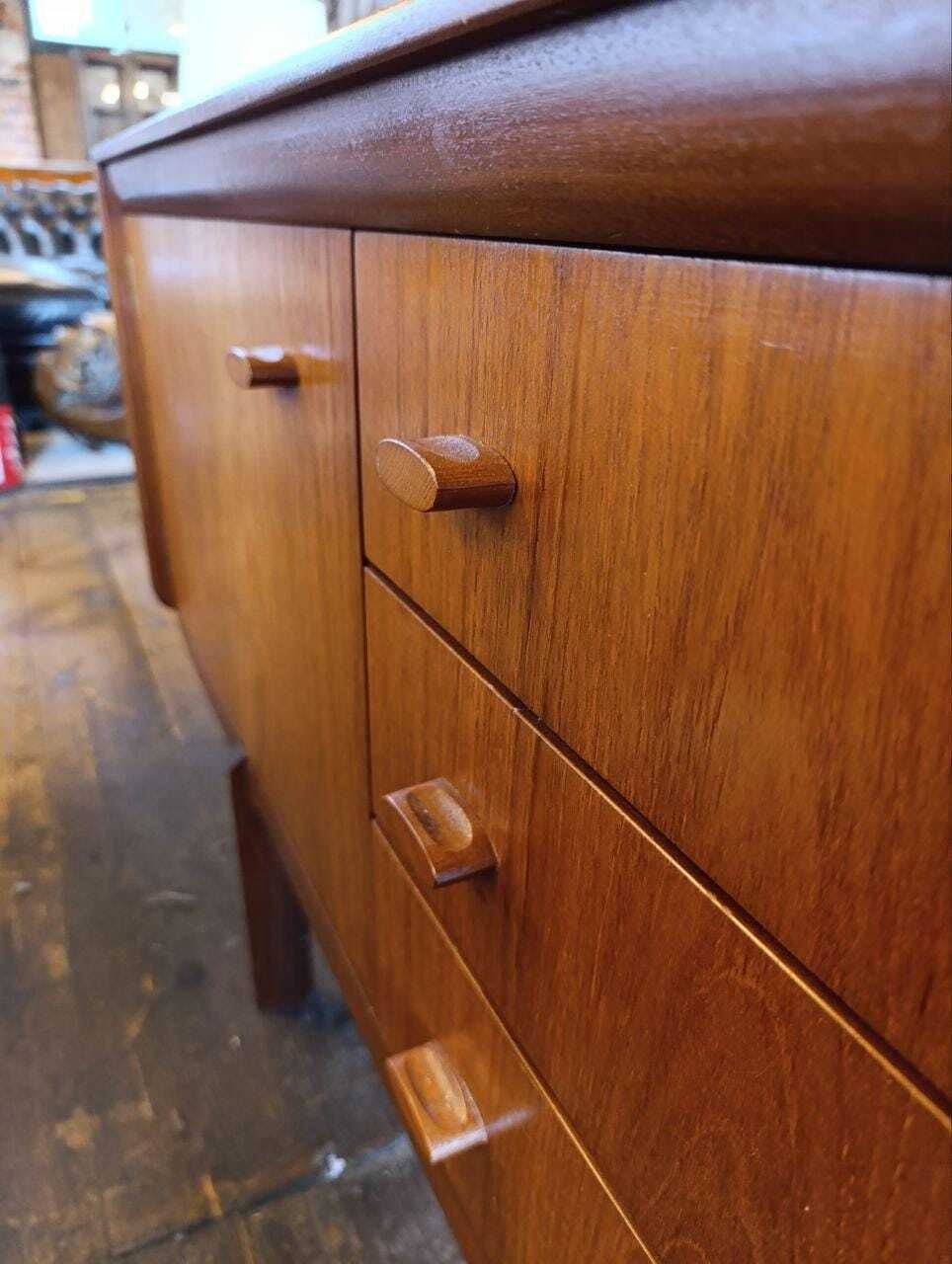 Vintage White And Newton Of Portsmouth Sideboard   Mid Century Teak & Afromosia, 193cm Wide photo vinterior