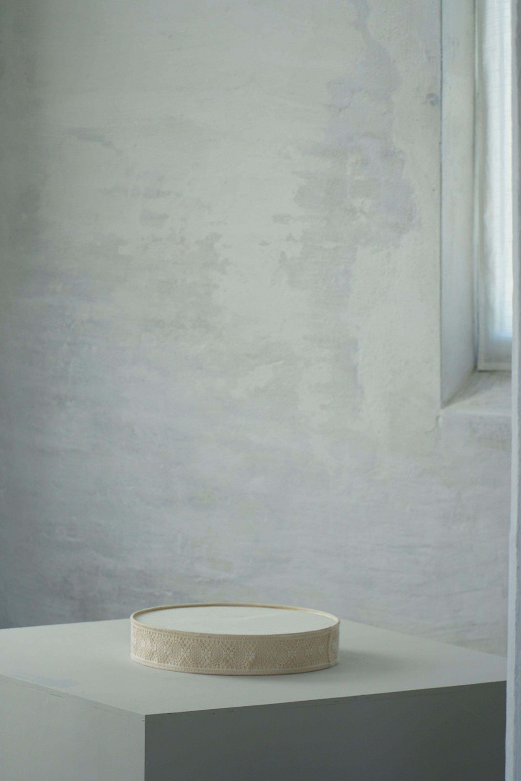 Mid Century Modern Ceiling / Wall Sconce In Linen And Lace, Sweden, 1950s photo furniture