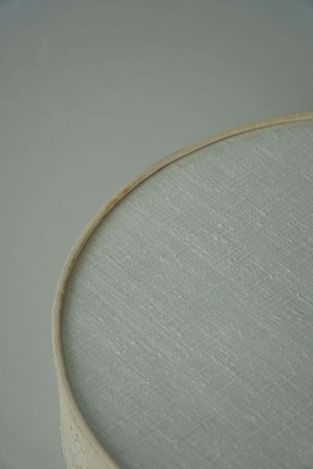 photo furniture Mid Century Modern Ceiling / Wall Sconce In Linen And Lace, Sweden, 1950s