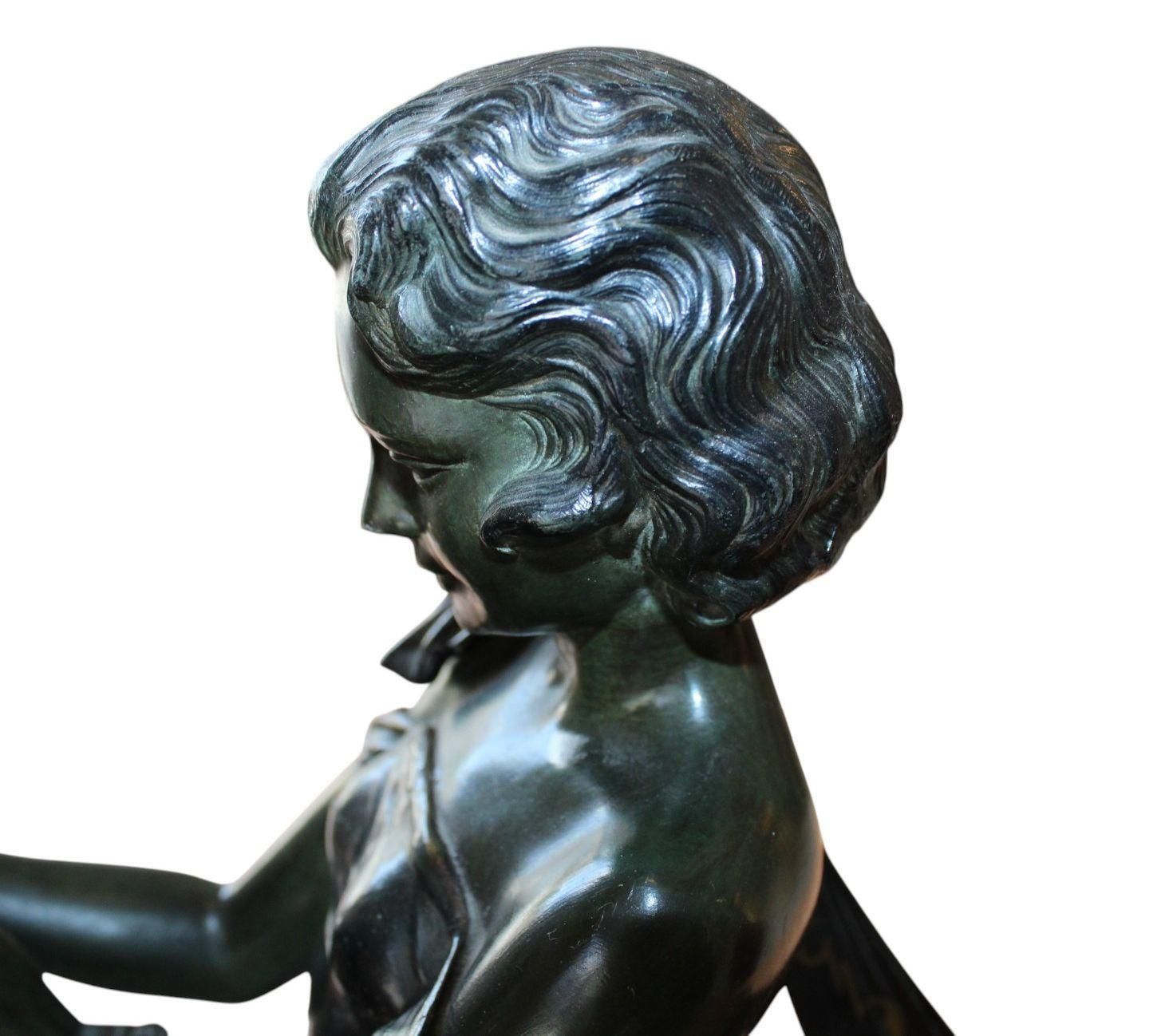 Maxim Geowoman With Child. Metal, Marble, Onyx, 39x51x15 Cm photo 2470.0