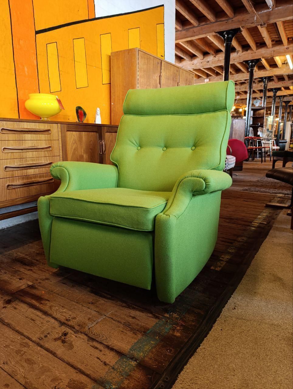 Iconic Parker Knoll N30 Three Piece Suite   Apple Green Wool   1960s British Design photo vintage