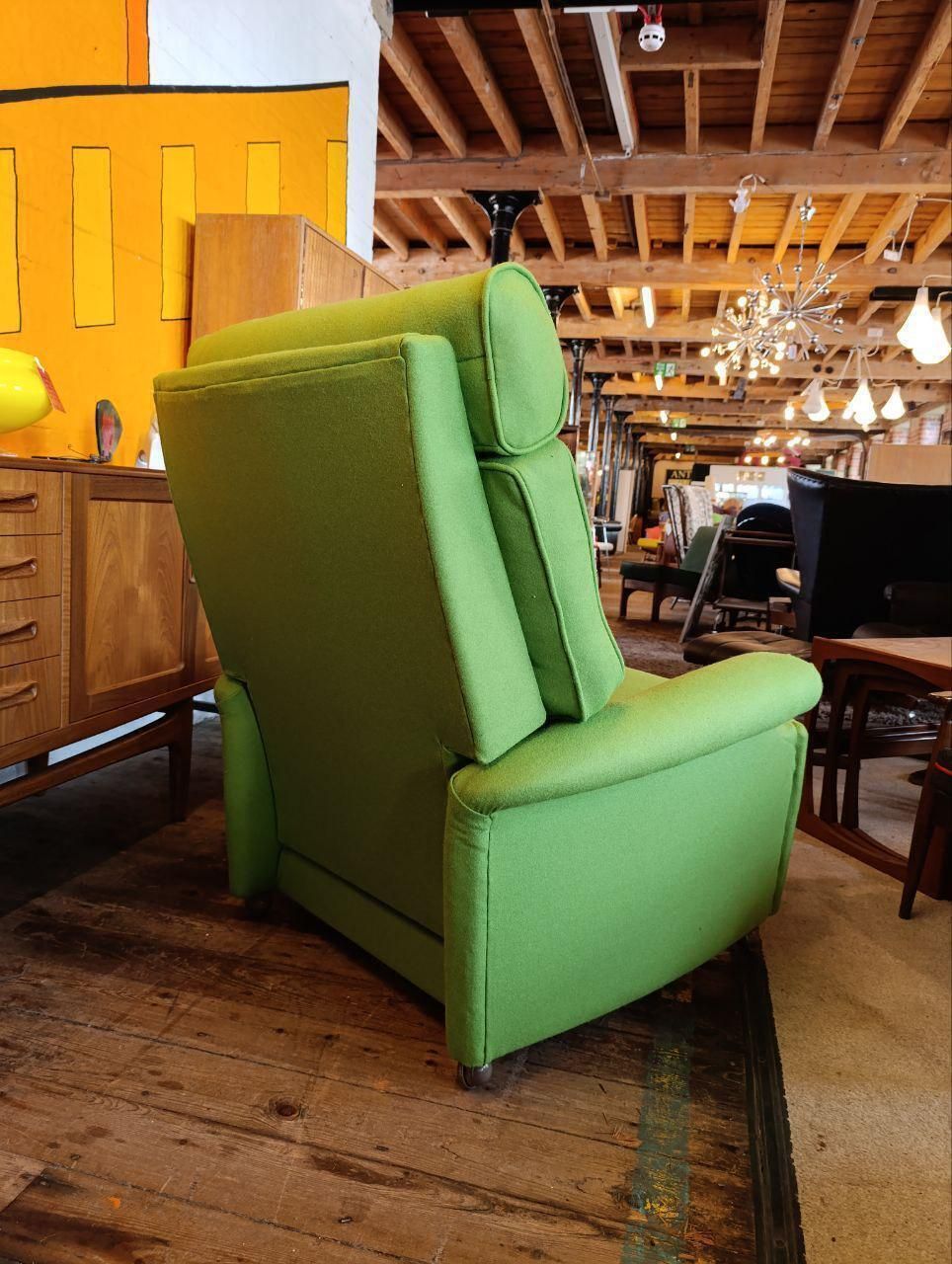 photo furniture Iconic Parker Knoll N30 Three Piece Suite   Apple Green Wool   1960s British Design