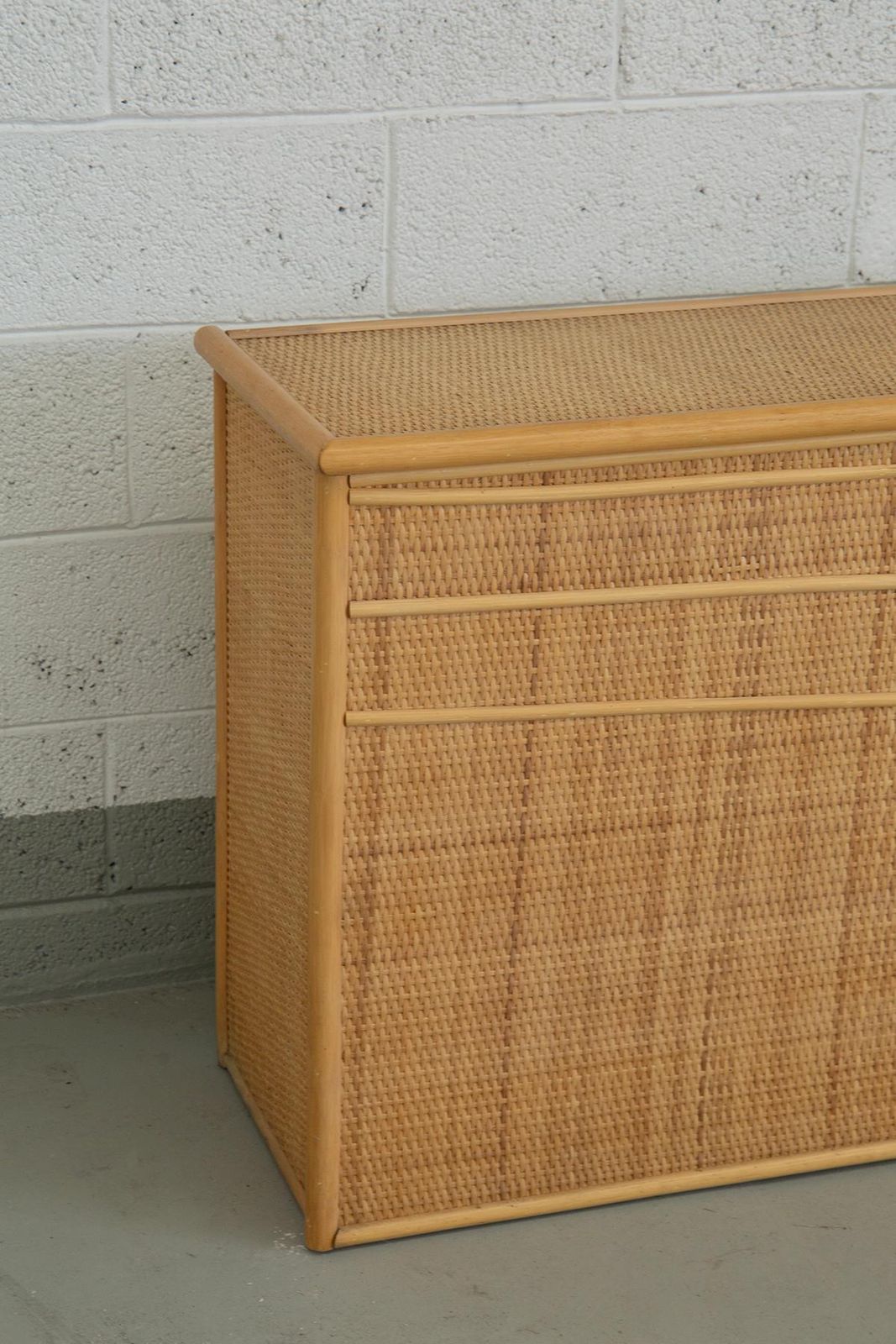 photo for sale Axel Enthoven Attr. Rattan And Bamboo Storage Cabinet
