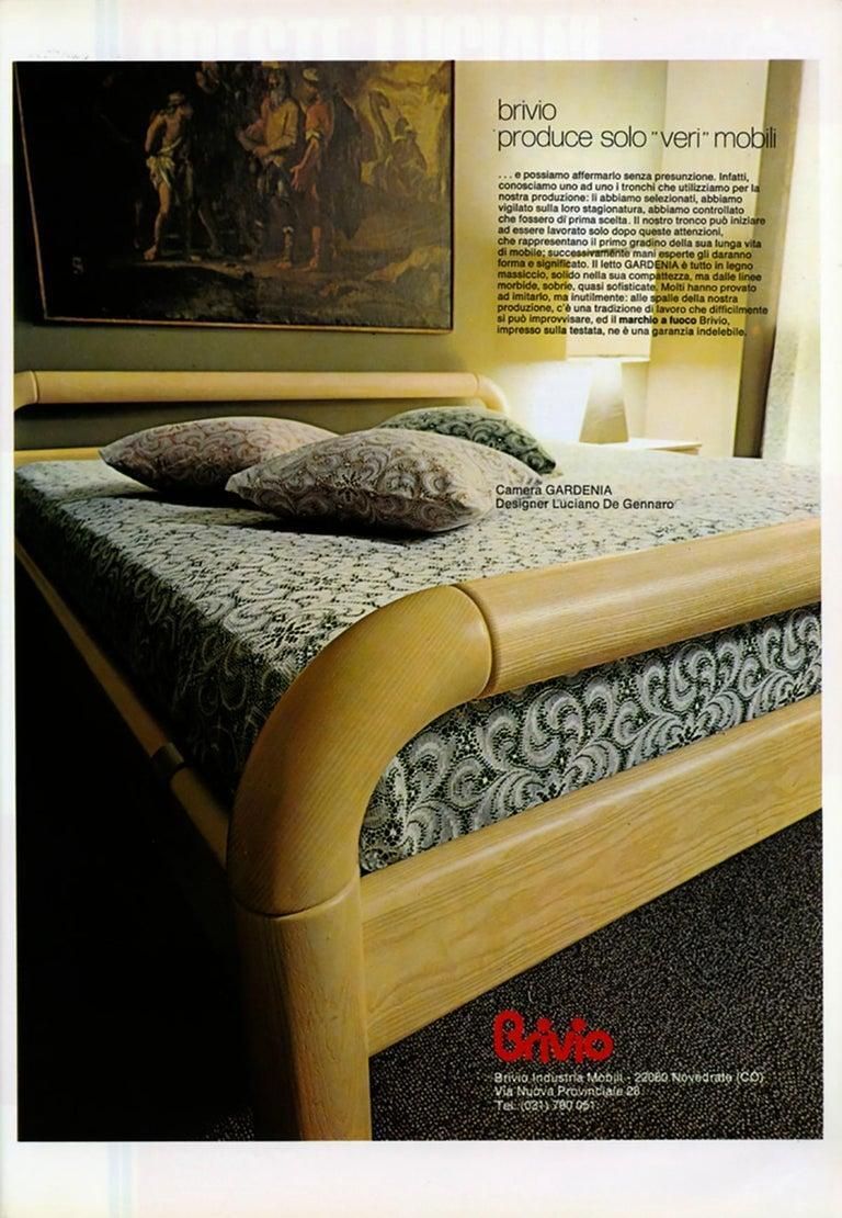 photo furniture Gardenia Italian Bed, Designer Luciano De Gennaro For Brivio, 1977