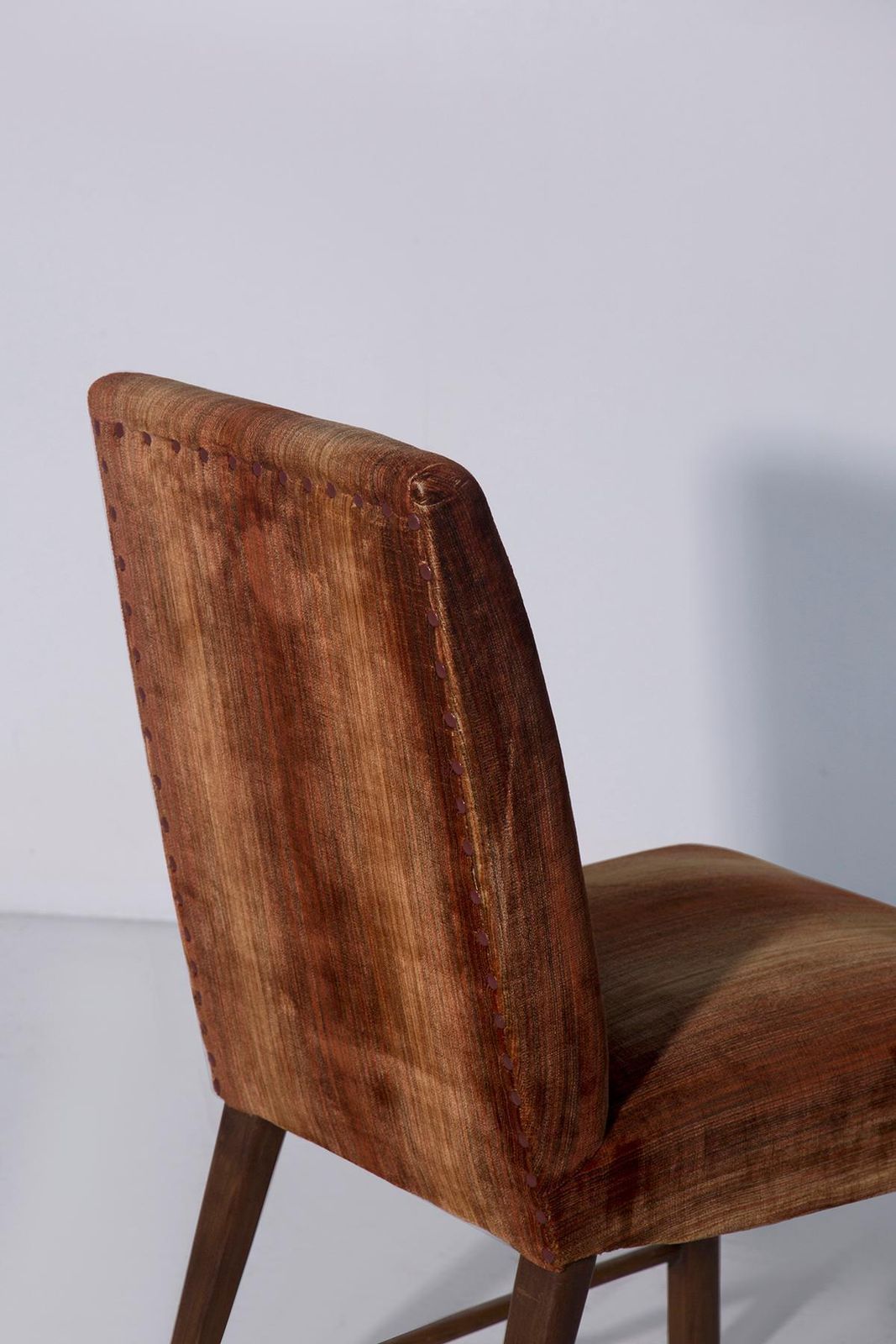 photo for sale Set Of Six Chairs By Paolo Buffa With Original Velvet Fabric Of The Period