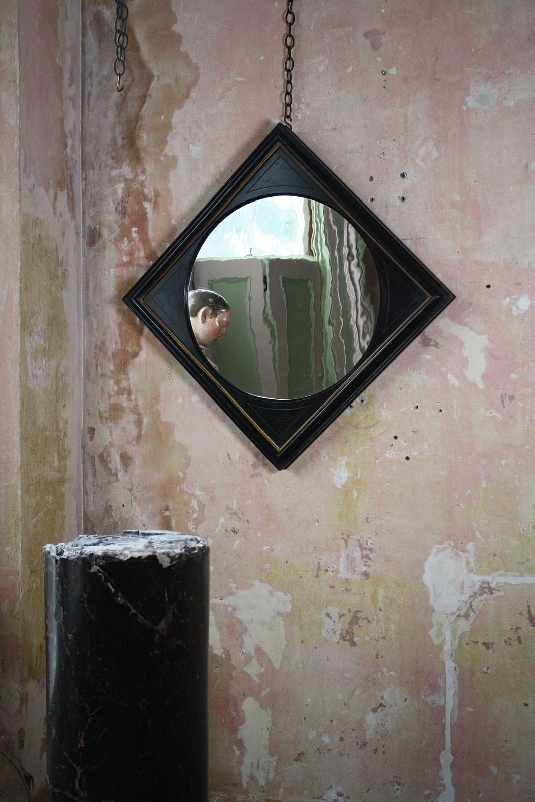 Late 19th Century Aesthetic Movement Ebonised & Gilt Ripple Mirror photo furniture