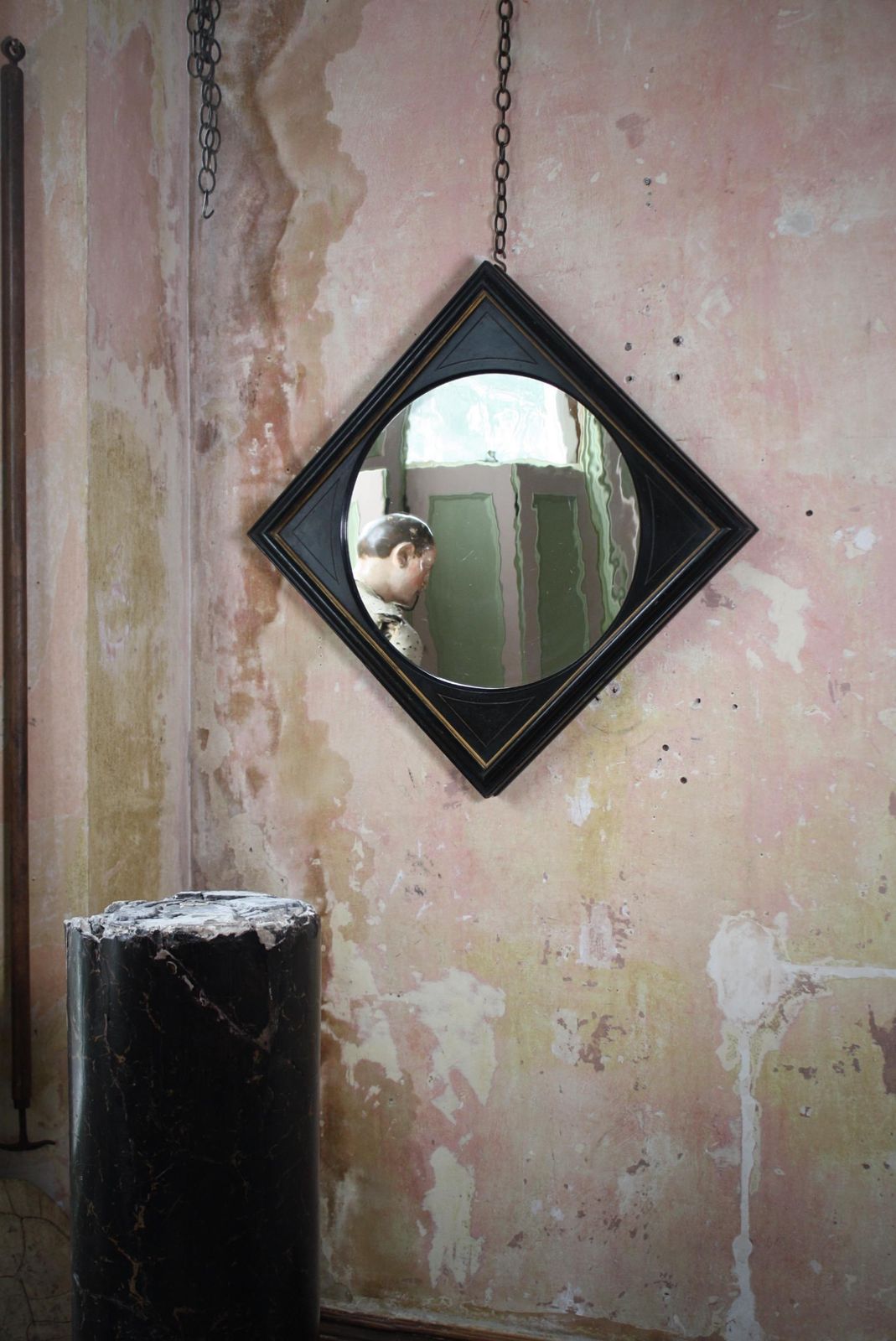 Late 19th Century Aesthetic Movement Ebonised & Gilt Ripple Mirror photo 2033.0