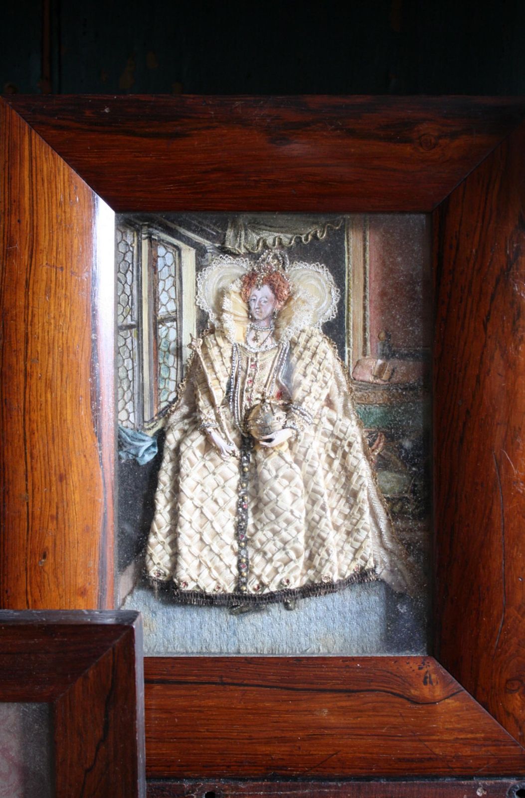 Early 20th Century Folk Art Appliqué Collages Henry VII & Queen Elizabeth 1st photo Art