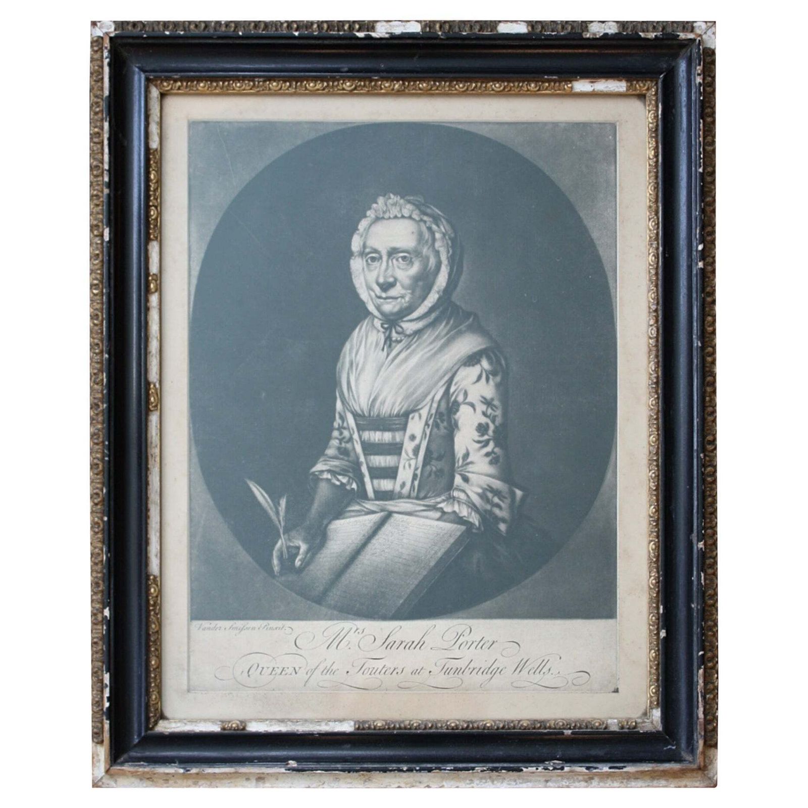 Sarah Porter, "Queen Of The Touters At Tunbridge Wells" Engraving, Circa 1770