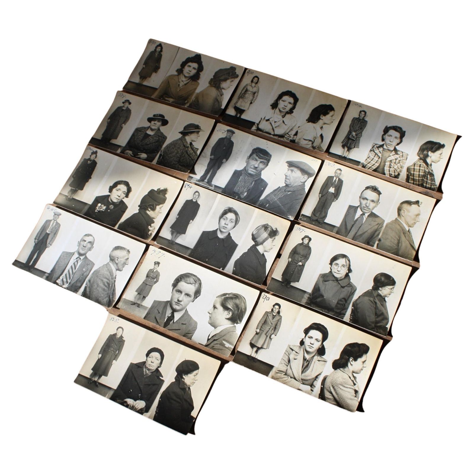 Early 20th Century Police Booking Photographs Portraits Mug Shots Criminals