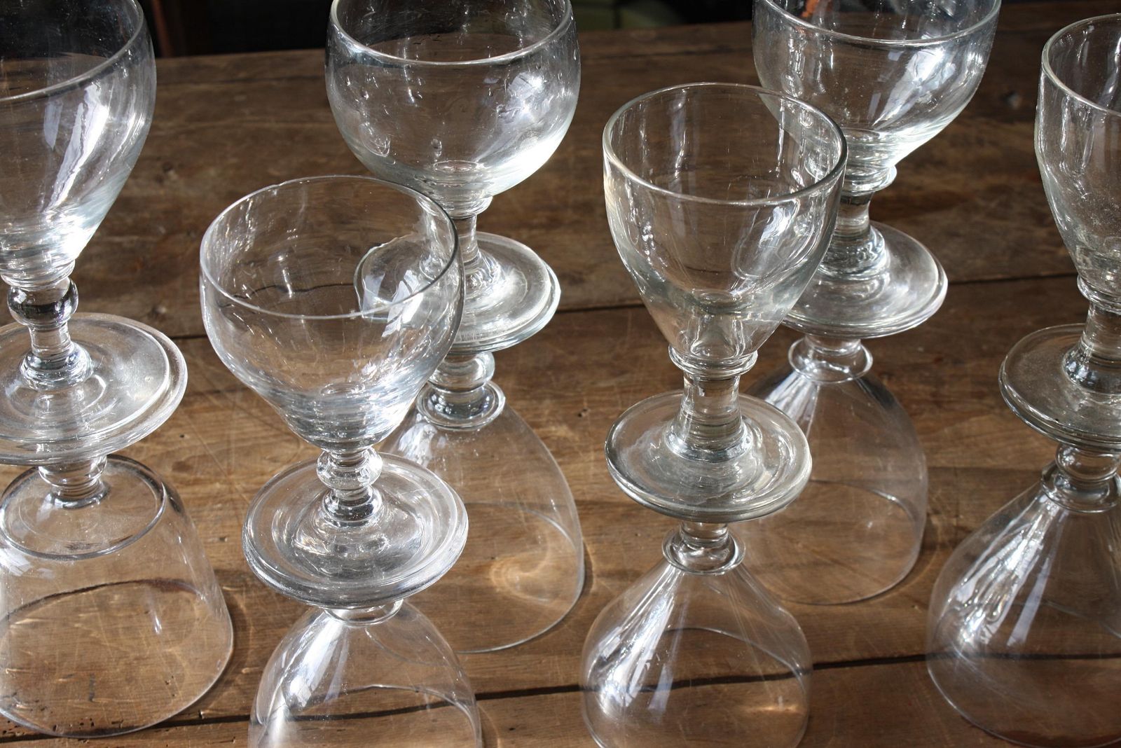1932.0 19th Century Collection Of Georgian Rummers & Labeled Cut Glass Decanters photo