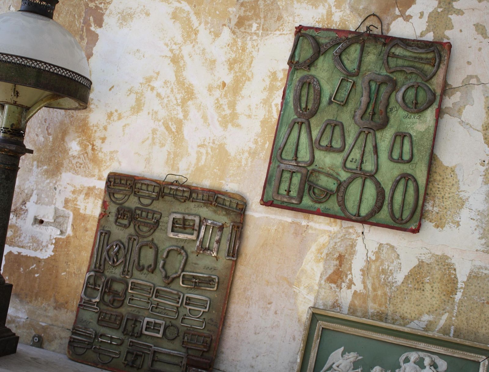 Early 20th Century Tradesman Sample Buckle Boards Haberdashery Shop photo for sale