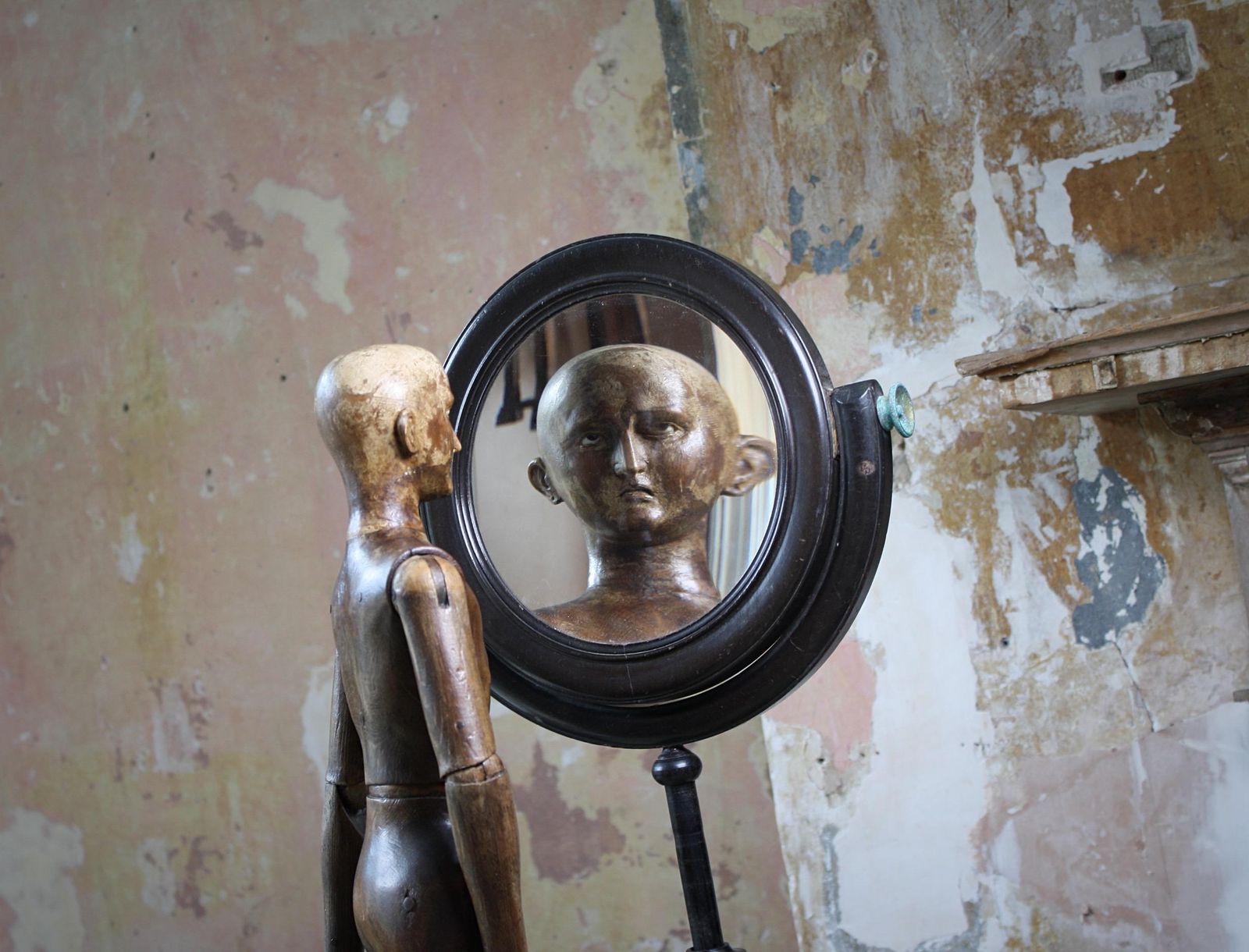 19th C Pair Of Large Optical Experimental Scientific Mirrors Concave & Convex photo 1927.0