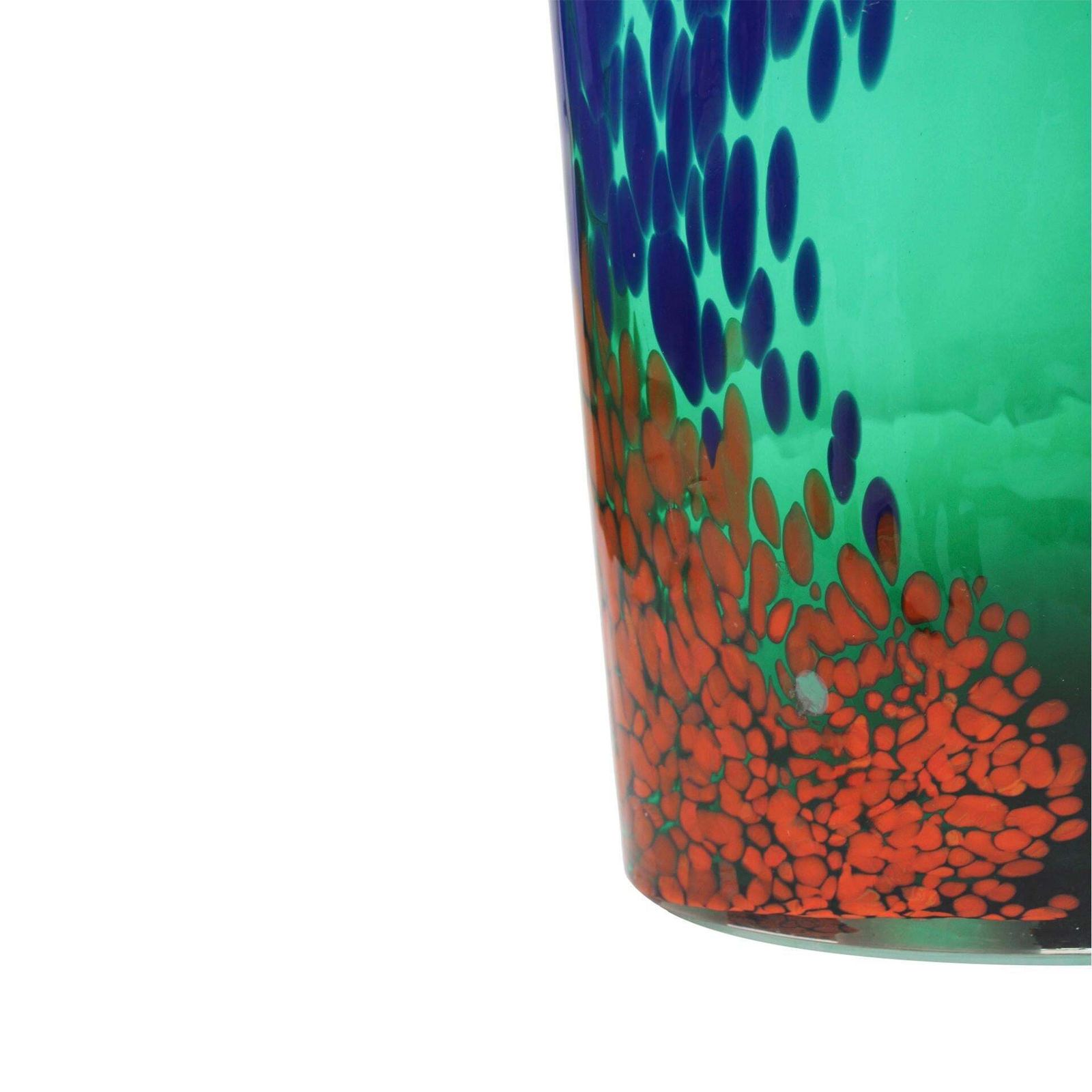 photo for sale Artisanal Green Murano Glass Vase, 1970s Italian Design