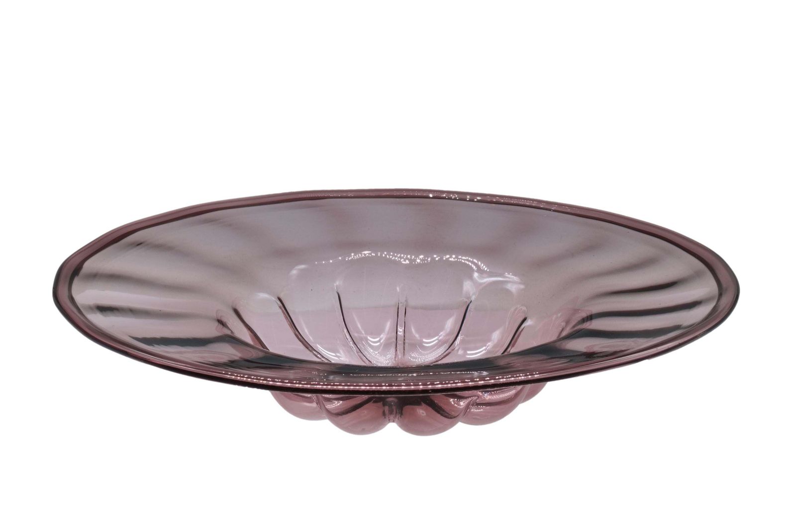 Vittorio Zecchin For Mvm Cappellin Mauve Murano Vertro Dish, Italy 1920s photo furniture