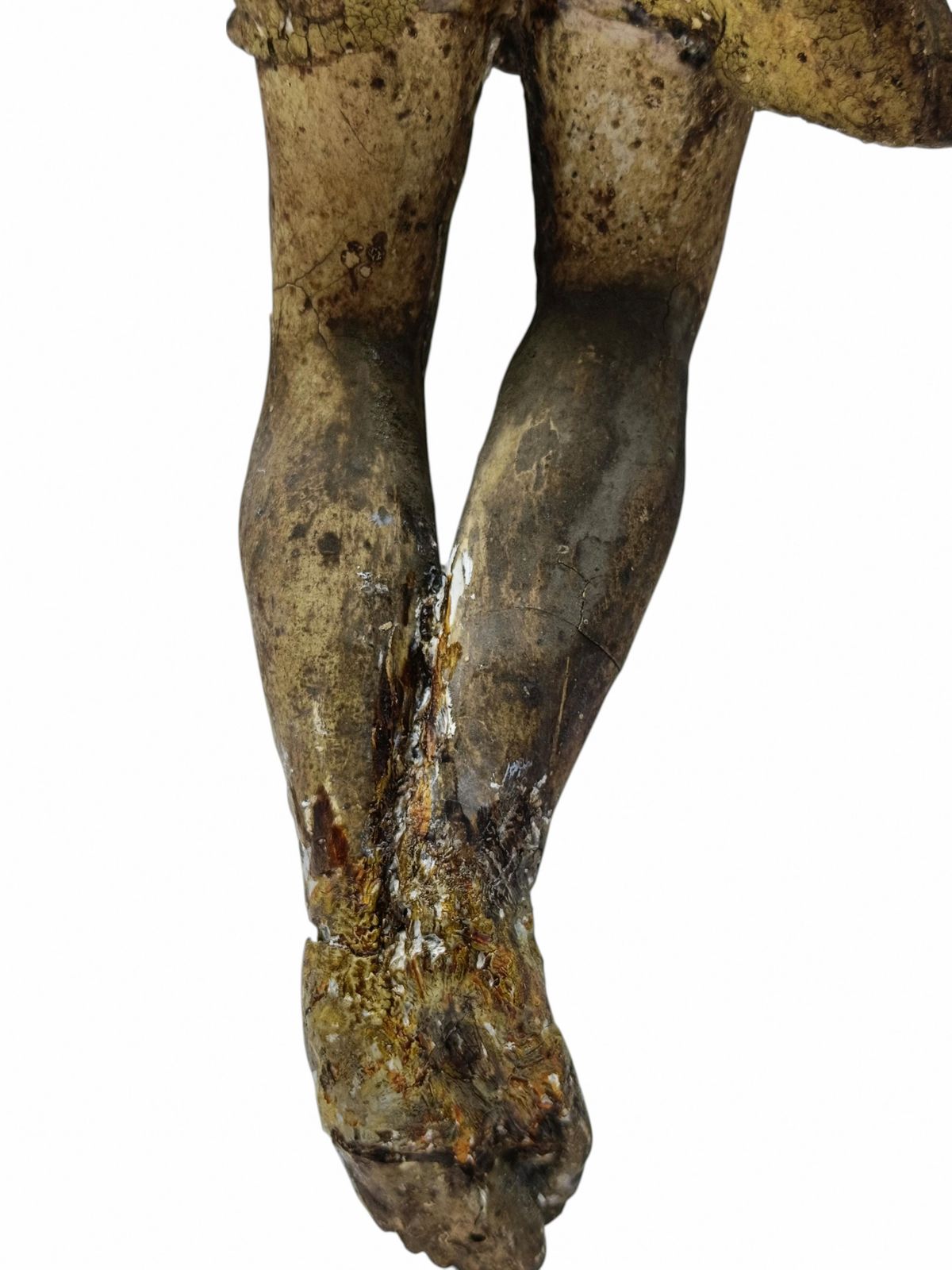 photo furniture Antique Jesus Crucified In Polychrome Papier Mache, Italy 18th Century