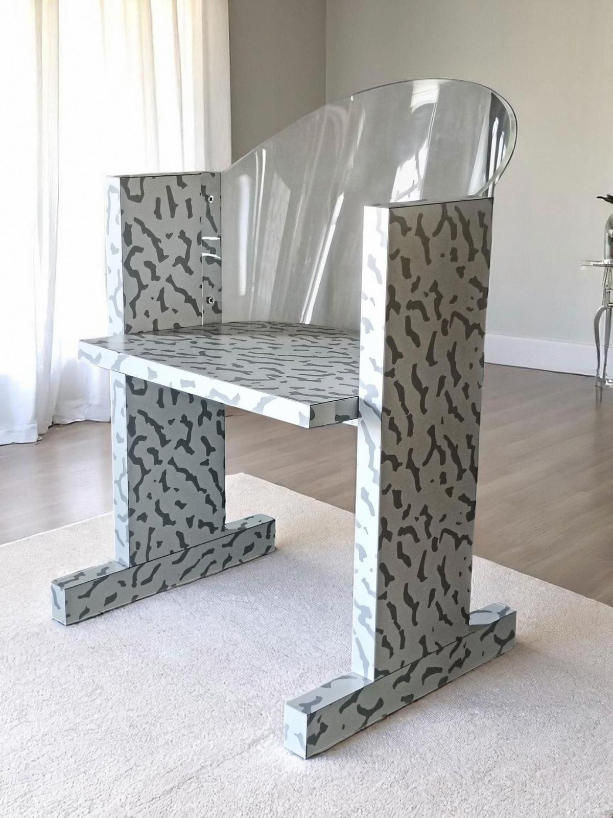 Ettore Sottsass For Edizioni Vitra Armchair "Teodora," Italy 1984 photo vintage