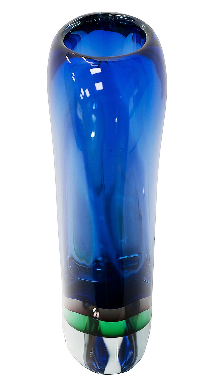 Vintage Italian Handmade Sommerso Murano Glass Vase photo Home Decor