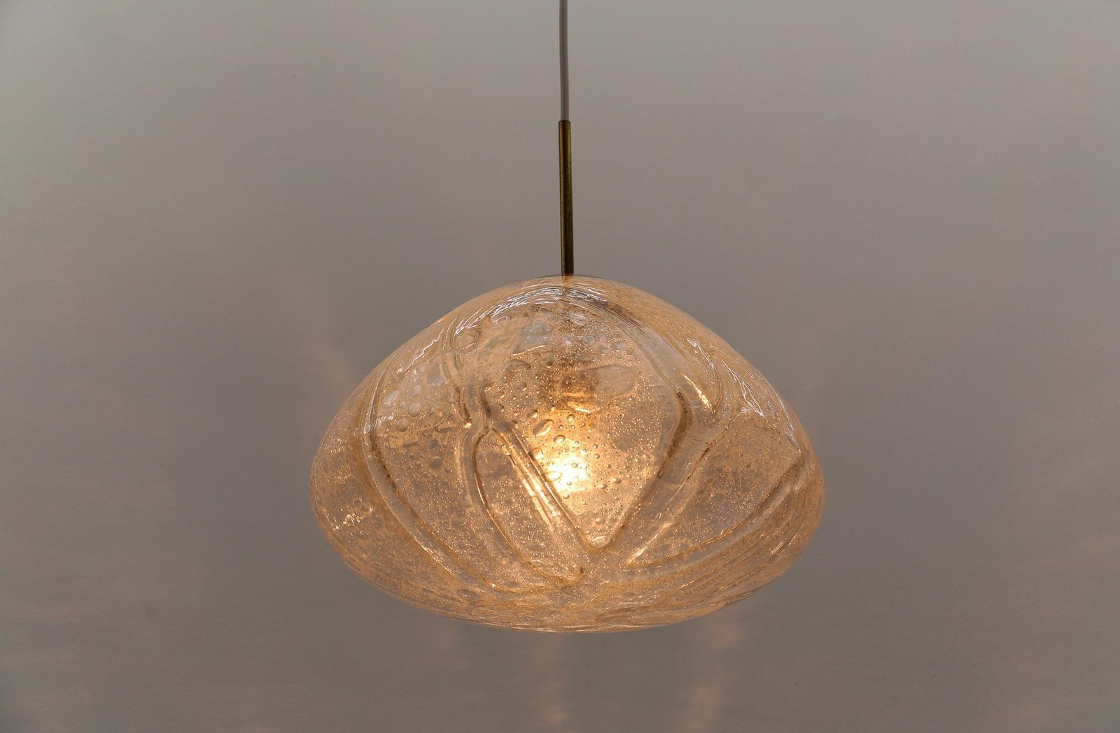 photo furniture Large Ice Glass Pendant Lamp By Doria, 1960s Germany