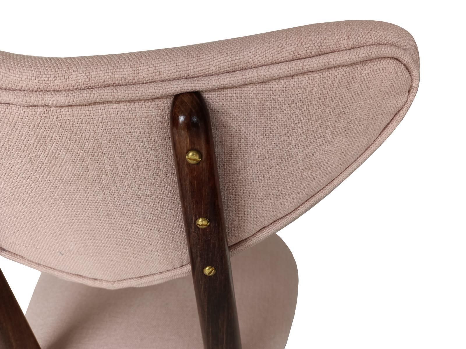 Mid Century Rozenwaterroze Hartvormige Stoel, Europa, Ca. Jaren 1960 photo buy