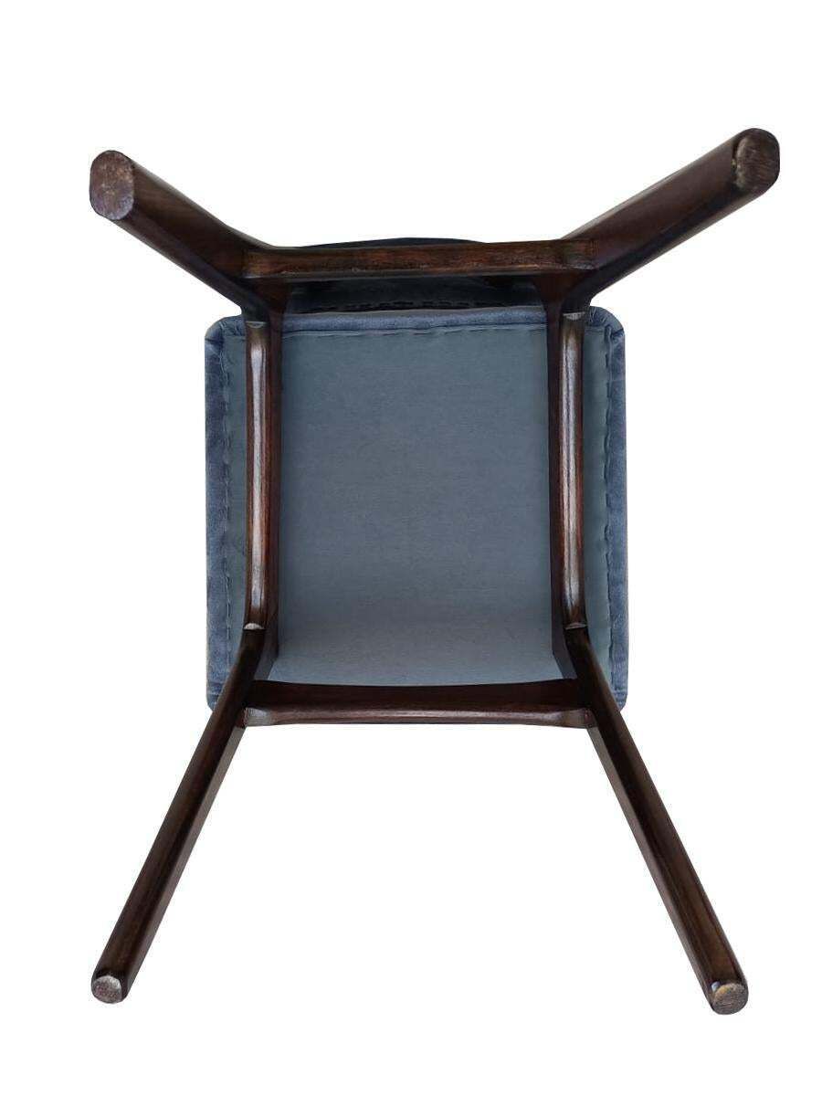 Set Van Twaalf Mid Century Vlinterstoelen, Marineblauw Fluweel, Europa, Jaren 1960 photo vintage