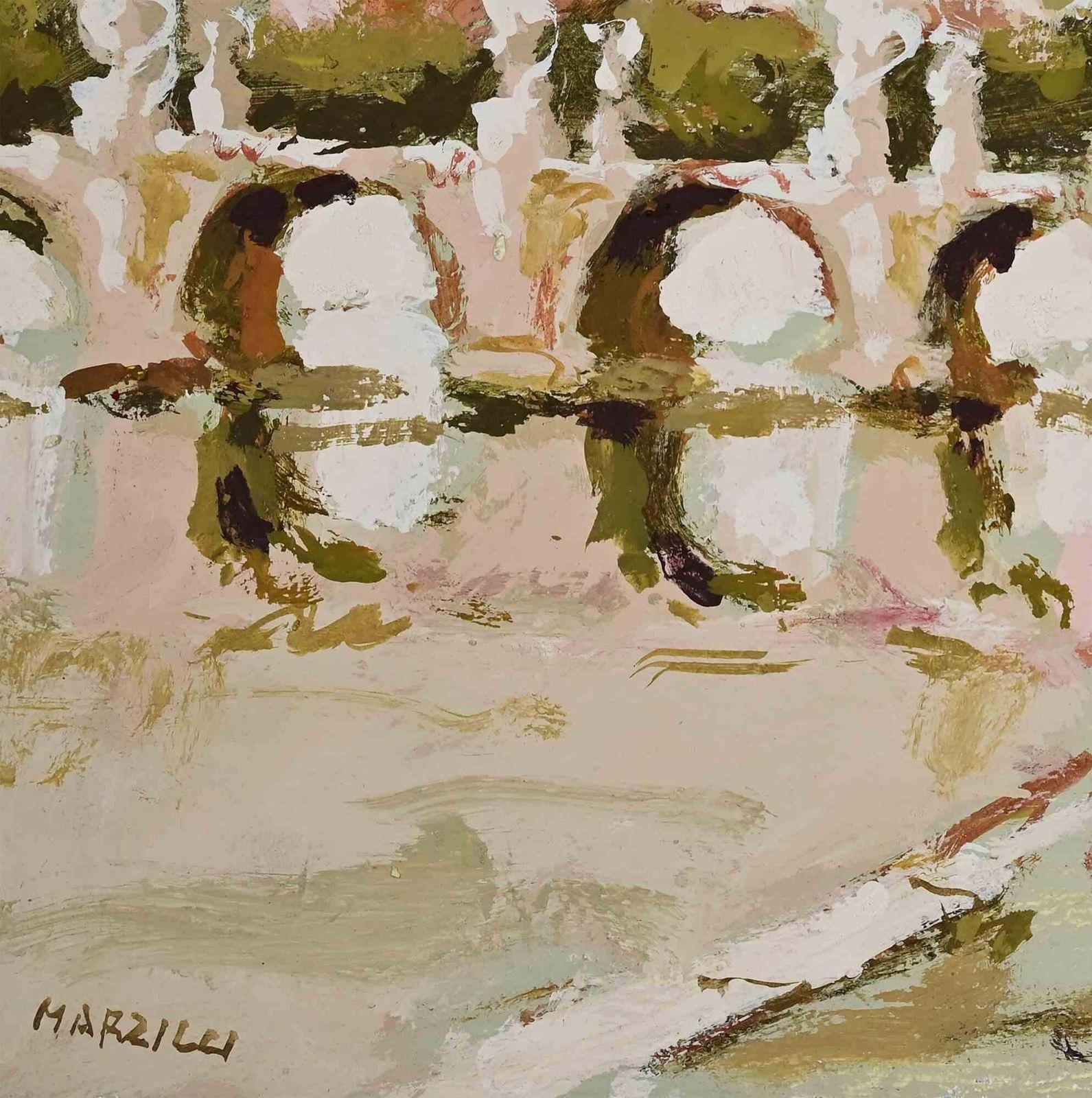 Franco Marzilliballerina In Front Of The Ponte Sant'angelo In Rome By Franco Marzilli   1970s1970s photo for sale