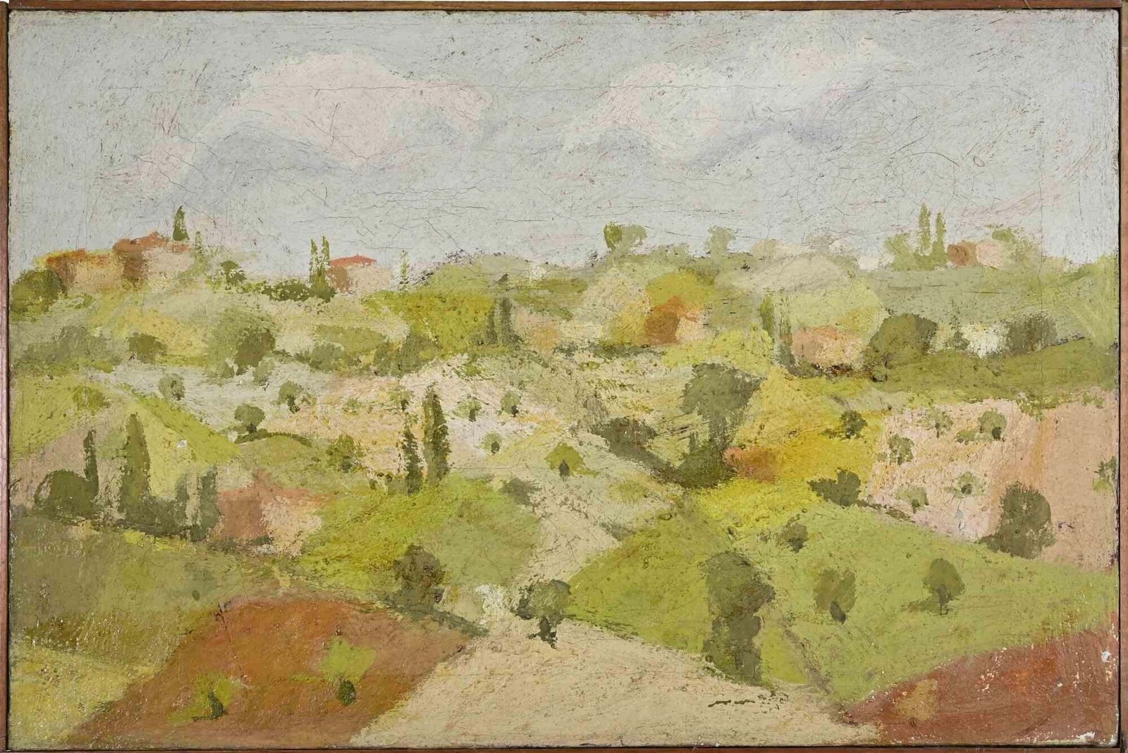 Franco Marzillilandscape   Oil Painting By Franco Marzilli   1970s1970s photo furniture