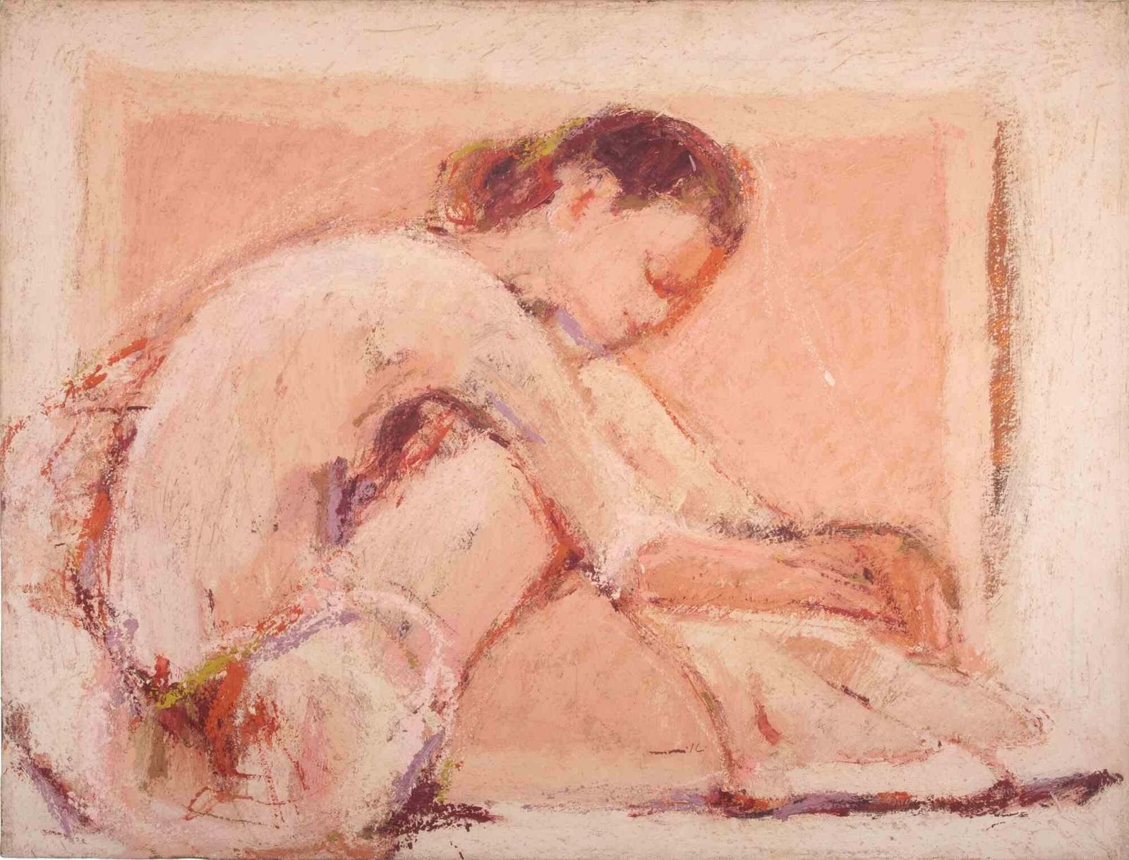 Franco Marzilliballerina   Oil Painting By Franco Marzilli   1970s1970s