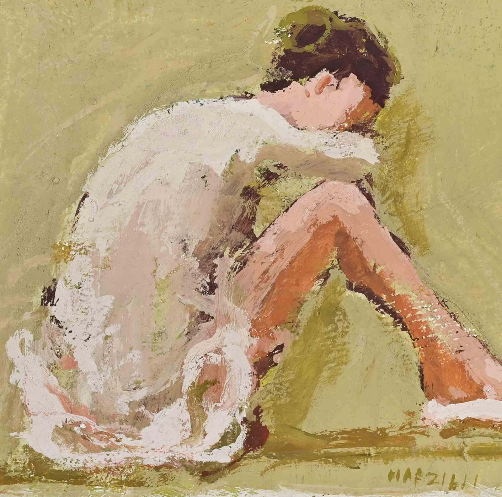 Franco Marzilliballerinas   Oil Painting By Franco Marzilli   1970s1970s photo for sale