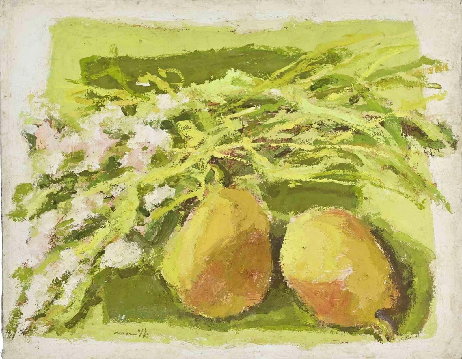 Franco Marzillistill Life   Oil Painting By Franco Marzilli   1970s1970s