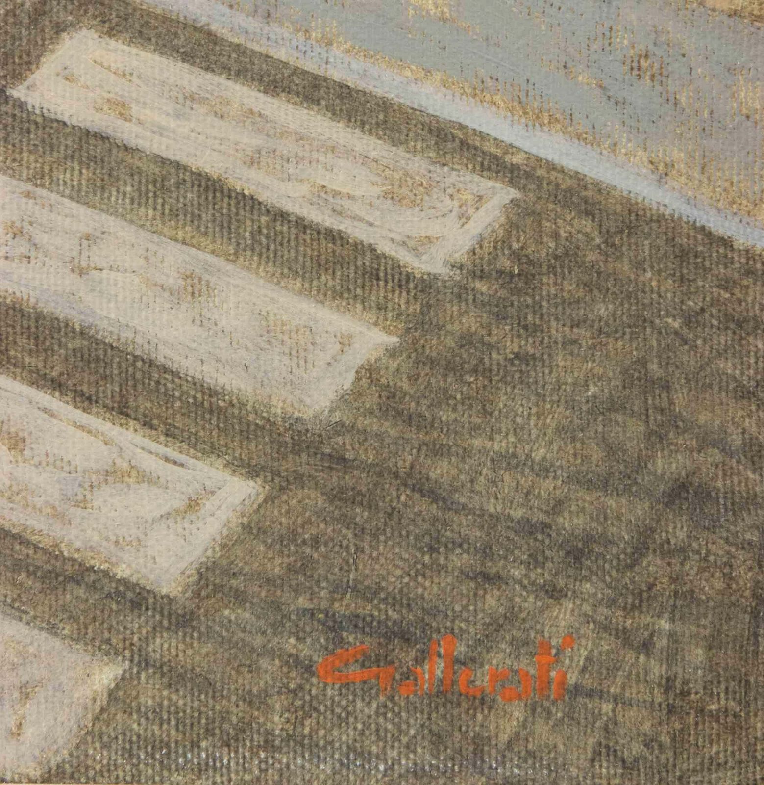 Alberto Galleratinear Via Senato   Paint By Alberto Gallerati   1970s1970s photo for sale