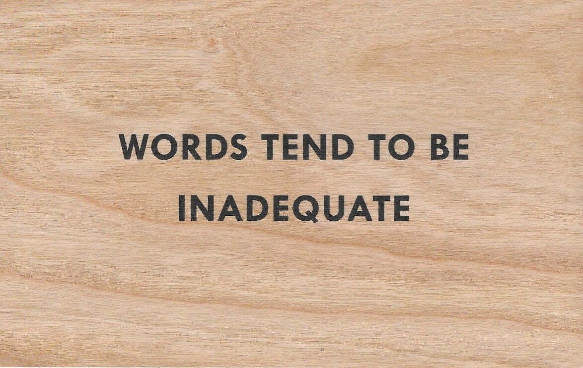 Jenny Holzer, Truisms 'Words Tend To Be Inadequate', 1977 1979 photo furniture