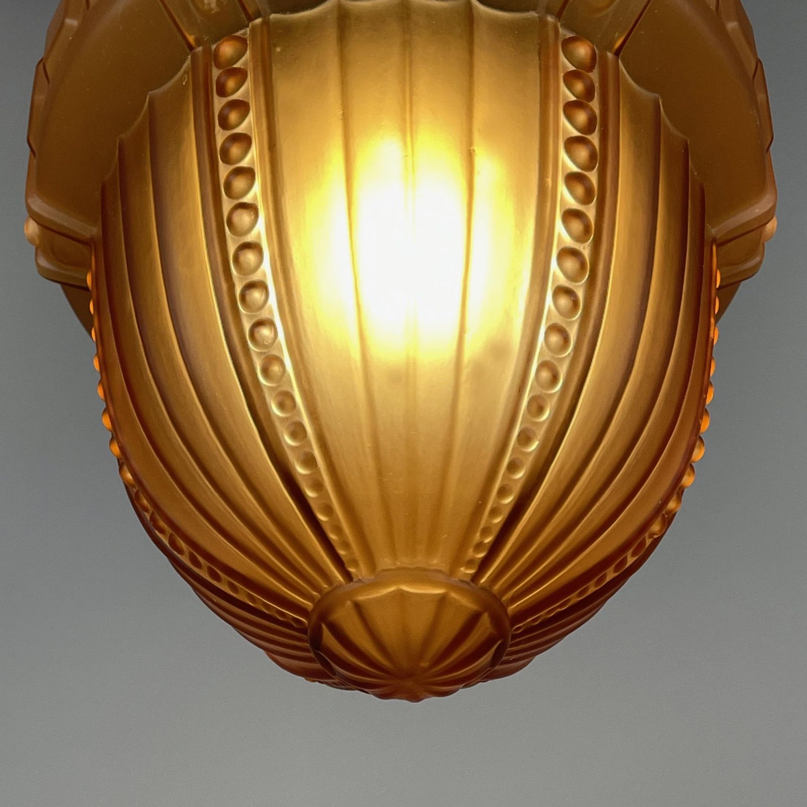photo furniture Swedish Grace Havana Glass & Burnished Brass Pendant, Böhlmarks, 1920s To 1930s