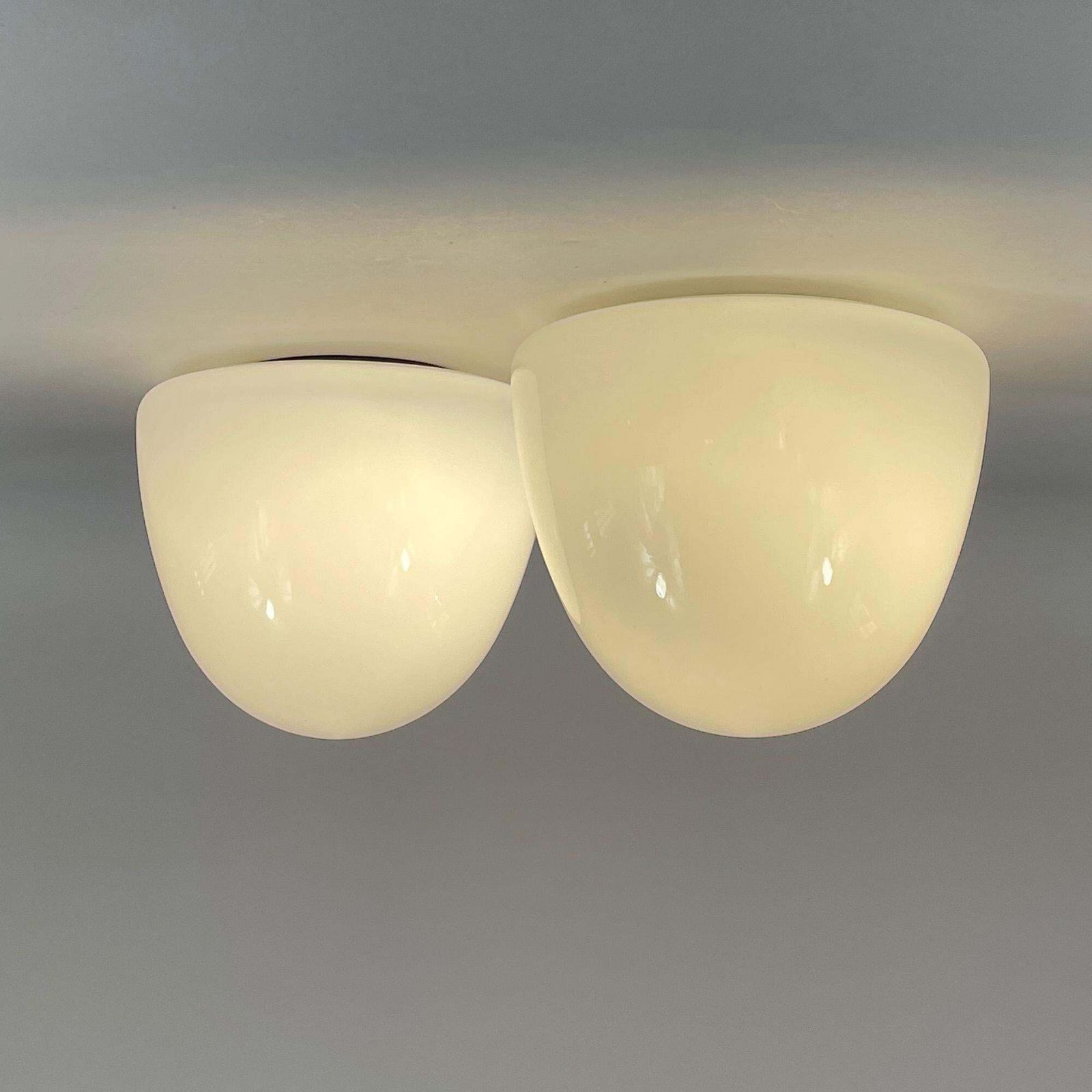 Recessed Lighting Made Of Frosted Glass And Bakelite, Bauhaus Era, Germany 1930s And 1940s photo for sale