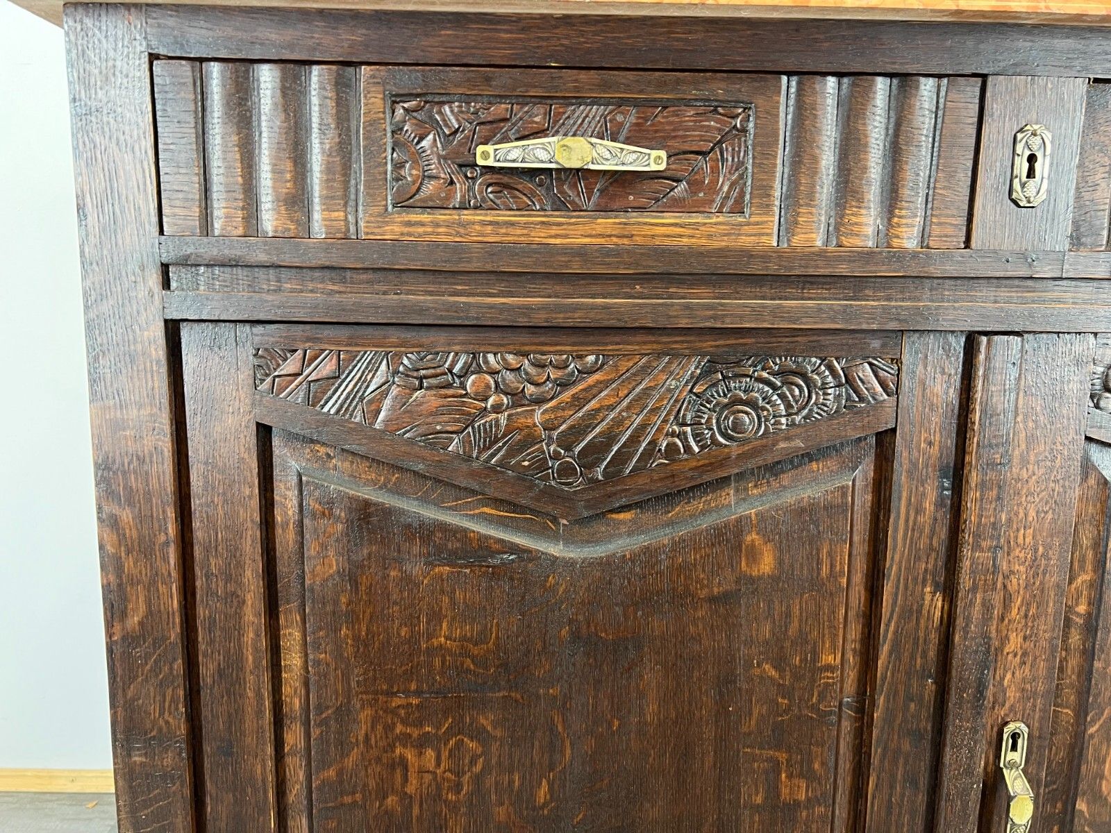 French Antique Marble  Topped Chest Of Drawers / Sideboard (Lot 2227) photo Furniture