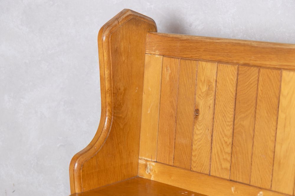 Solid English Oak Church Pew photo 495.0