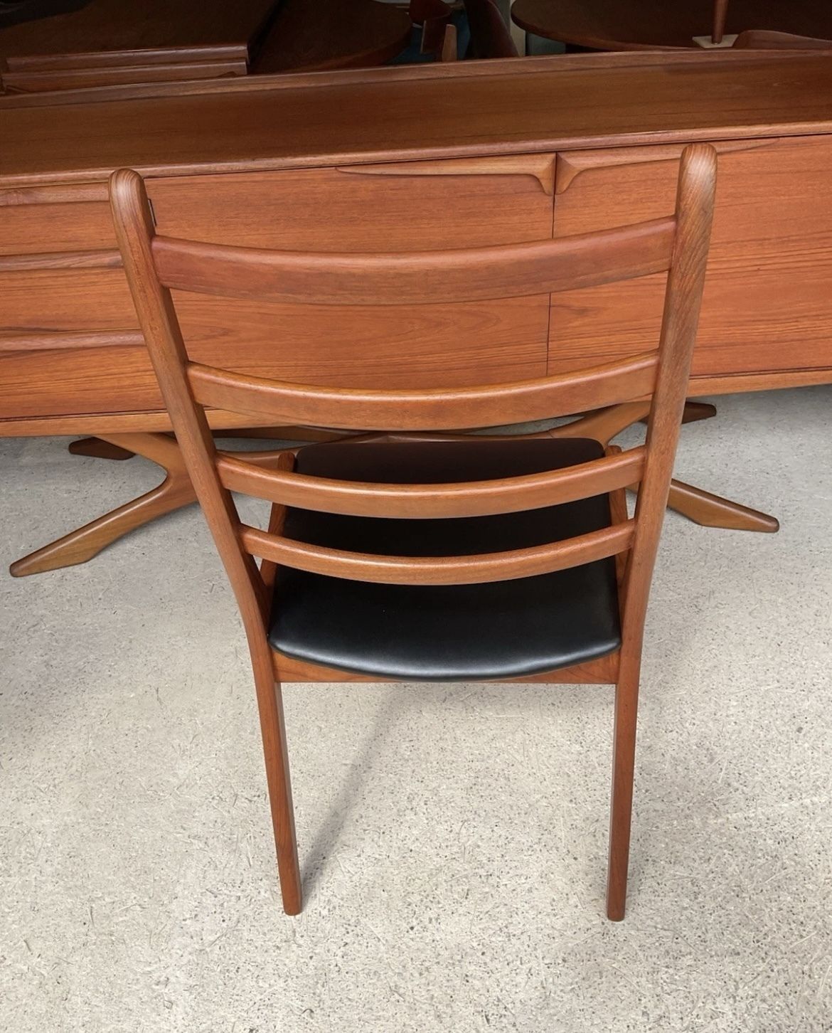 photo for sale Midcentury Danish Set Of 6 Teak Dining Chairs By Kai Kristiansen