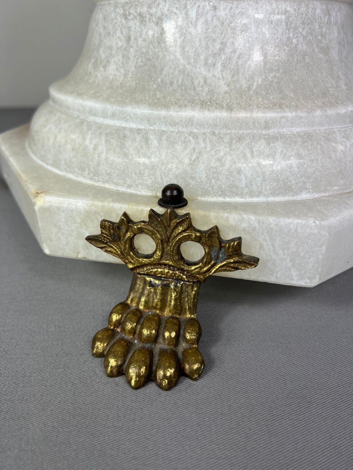 Stunning French Lighting Column Mounted On Brass Paws (Lot 5087) photo vintage