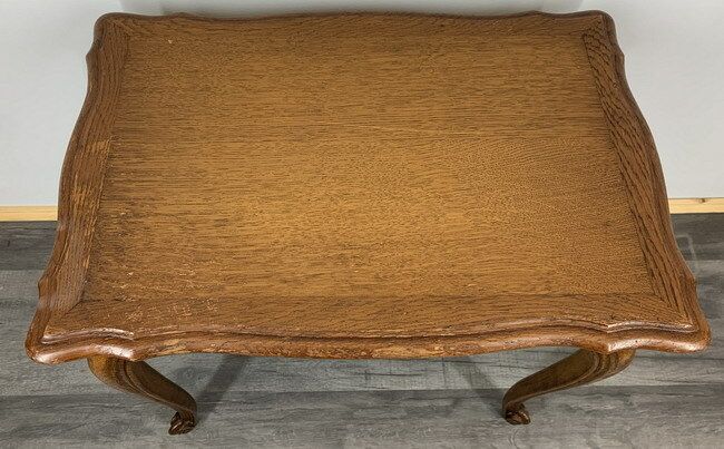 Vintage French Louis XIV Oak Set Of Three Nested Tables.( Lot 643) photo buy