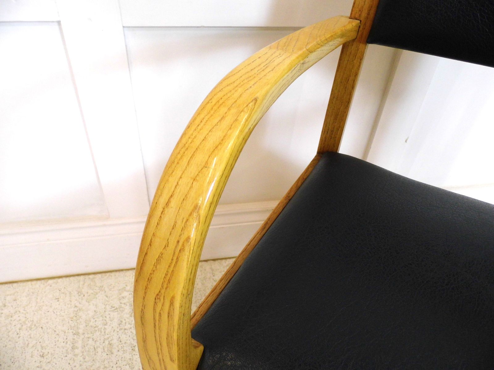 Vintage 1950s Light Oak Bentwood Desk Chair Ex Raf Air Ministry Chair A photo 193.0