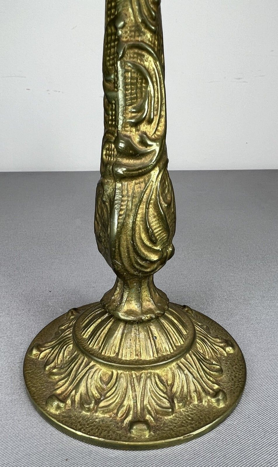 Carved Five Arm French Vintage Brass Candelabra (Lot 5149) photo furniture