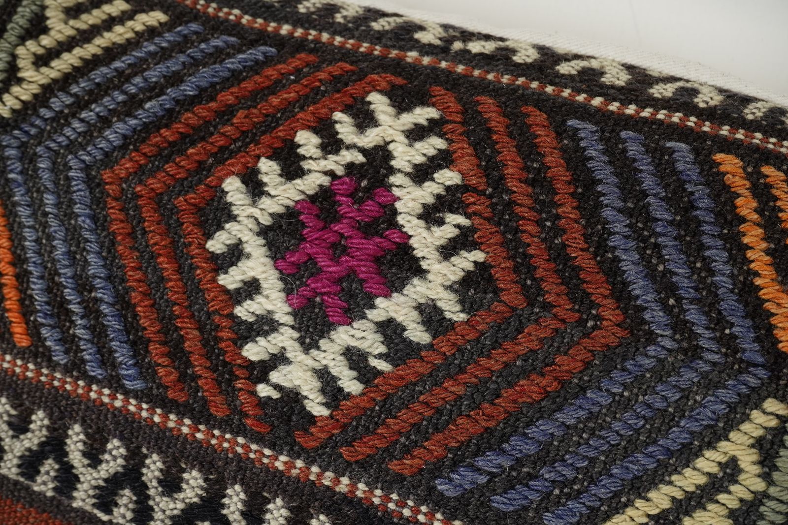 Striped Turkish Kilim Pillow Cover, Set Of Two Geometric Patterned Anatolian Cotton Kilim Pillow, Pair Kilim Pillow Cover photo furniture