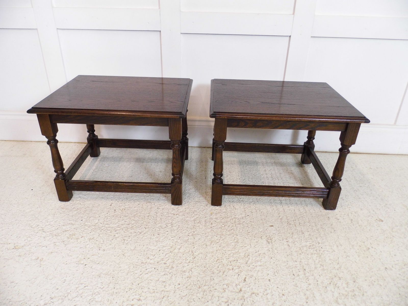 Furniture Pair Of Jaycee Furniture Of Brighton Oak Bedside Tables Plantstands Wine Tables photo