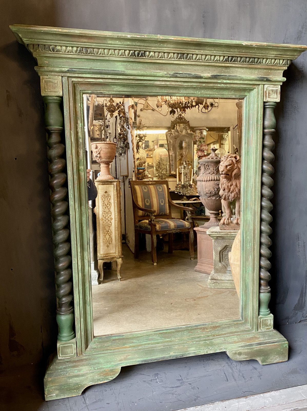 Italian Pier Mirror Mid Century And Hand Painted.