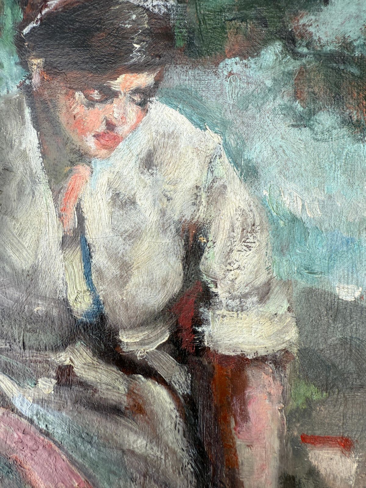 Antoni Valls Bordoy Woman With A Pitcher, Oil On Canvas C.1960 photo 400.0