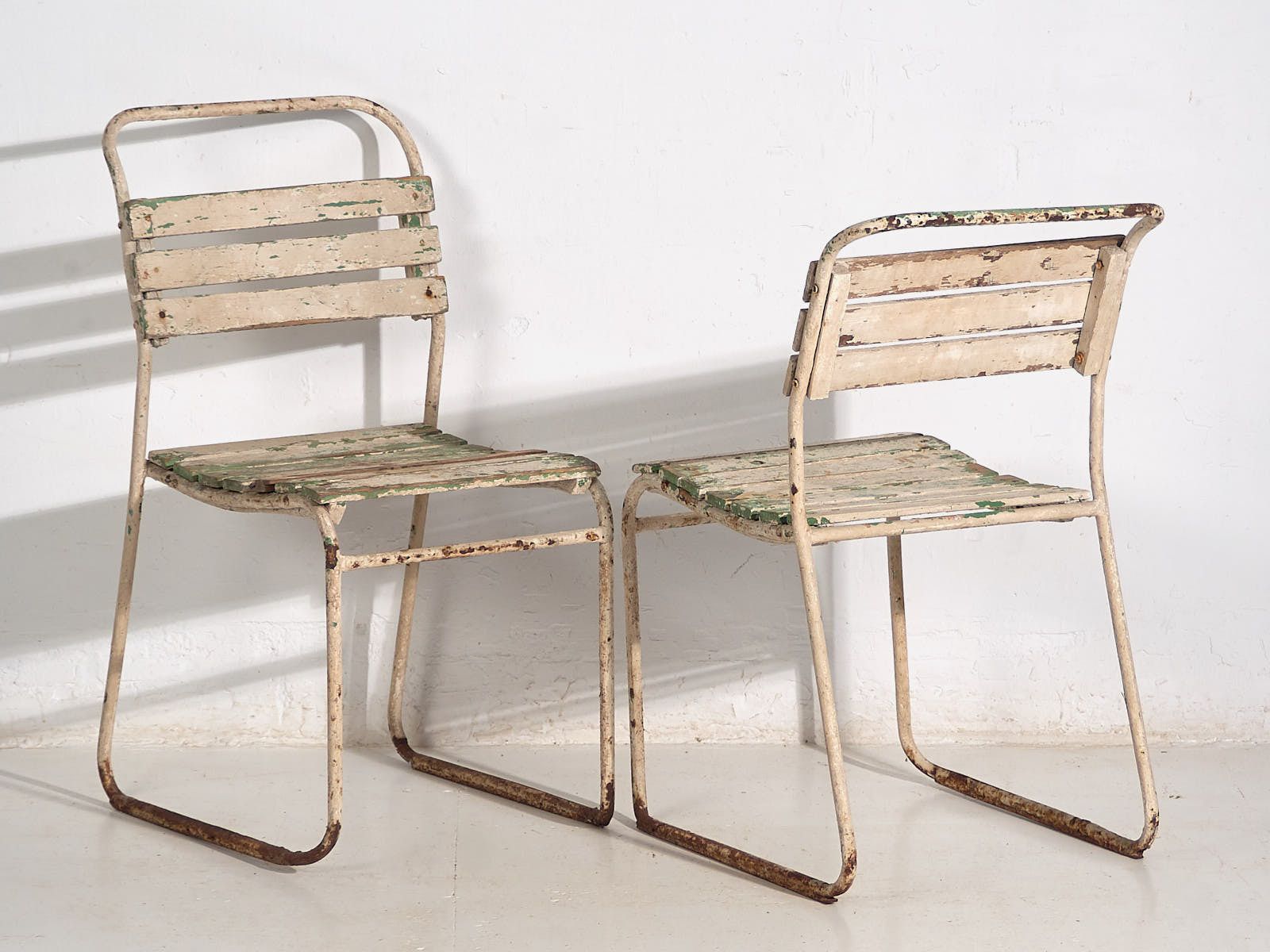 Antique White Garden Chairs (C.1920). Set Of 4 Pieces #35 photo furniture