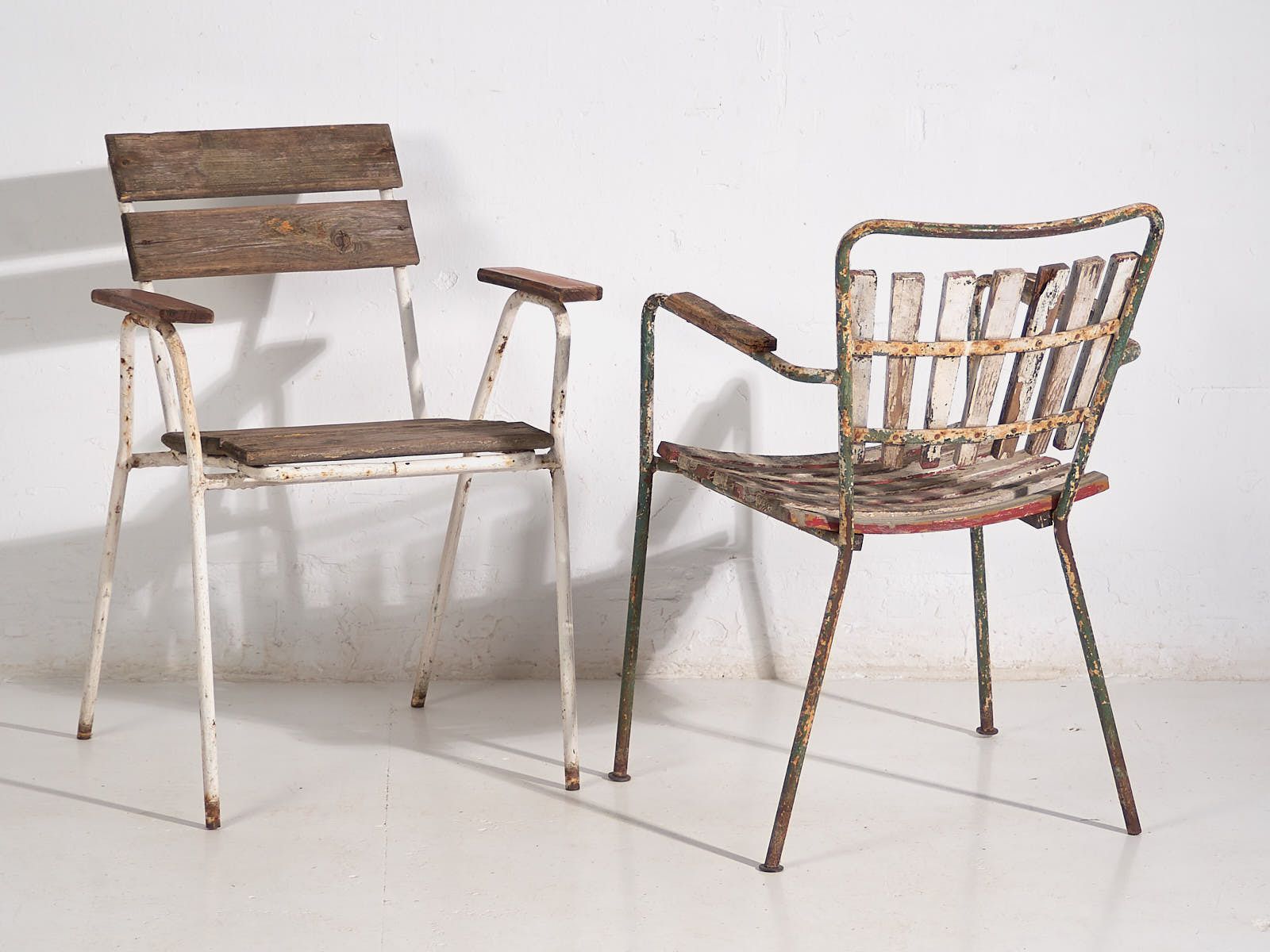 Antique Garden Chairs With Armrests (C.1920). Set Of 2 Pieces #23 photo furniture