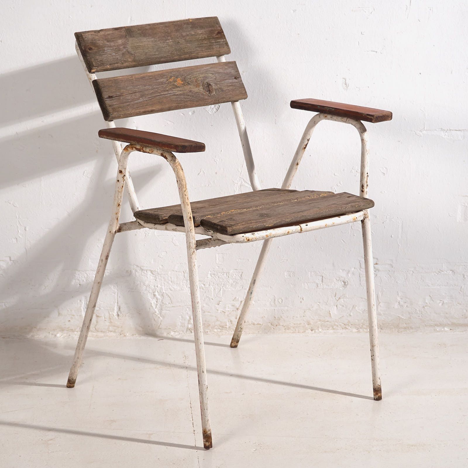 Antique Garden Chairs With Armrests (C.1920). Set Of 2 Pieces #23 photo Garden Furniture